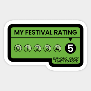 My Festival Rating Funny Music Festival Sticker
